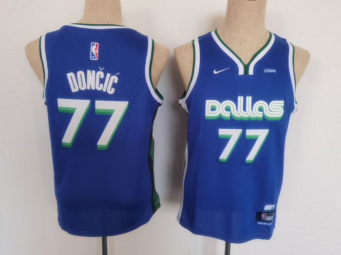 Youth Blue Dallas Mavericks #77 Luka Doncic Stitched Basketball Jersey